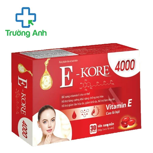 E-Kore 4000 TH Pharma (30 viên) - Hỗ trợ bổ sung vitamin E cho cơ thể