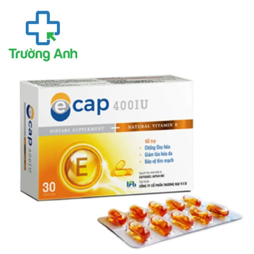 Ecap 400IU - Hỗ trợ chống oxy hóa giảm lão hóa da hiệu quả 