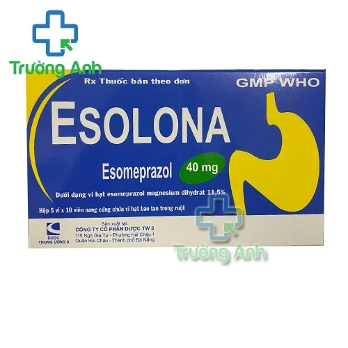 Esolona 40mg - Thuốc điều trị viêm loét dạ dày, tá tràng lành tính của TW3