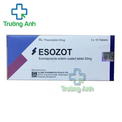 Esozot 20mg Globe - Thuốc điều trị trào ngược dạ dày thực quản