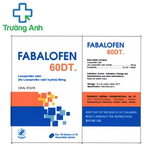 Fabalofen 60 DT - Thuốc điều trị viêm khớp xương của Pharbaco 