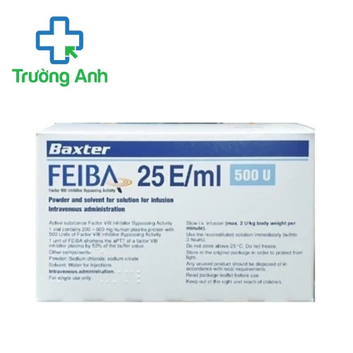Feiba 25E/ml 500IU - Thuốc điều trị bệnh máu khó đông trong phẫu thuật của Austria