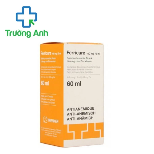Ferricure 100mg/5ml - Giúp điều trị thiếu máu và thiếu sắt hiệu quả của Bỉ