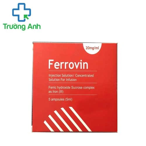 Ferrovin 20mg/ml 5ml thuốc phòng và điều trị bệnh thiếu máu