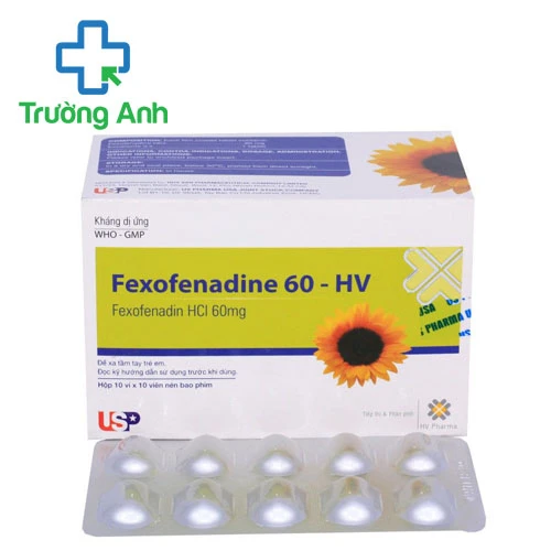 Fexofenadine 60 - HV USP (vỉ) - Thuốc điều trị viêm mũi dị ứng hiệu quả