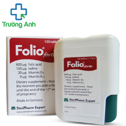 Folio Forte SteriPharm - Giúp bổ sung Axit folic và các chất cần thiết cho cơ thể