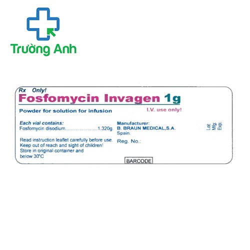 Fosfomycin Invagen 1g - Thuốc điều trị nhiễm khuẩn của Tây Ban Nha