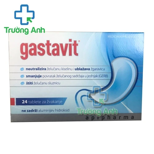 Gastavit - Viên nhai chống trào ngược dạ dày hiệu quả của Croatia 