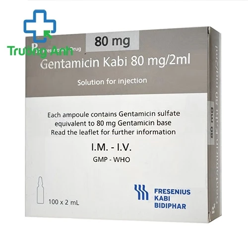 Gentamicin Kabi 80mg/2ml - Thuốc điều trị nhiễm khuẩn hiệu quả