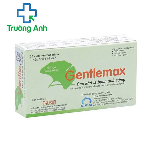 Gentlemax - Hỗ trợ  điều trị rối loạn tuần hoàn máu não của MEDISUN