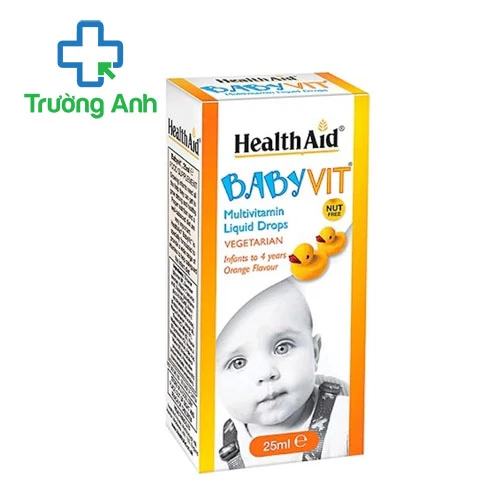 HealthAid BabyVit Liquid Drops 25ml (hương cam) giúp bổ sung vitamin