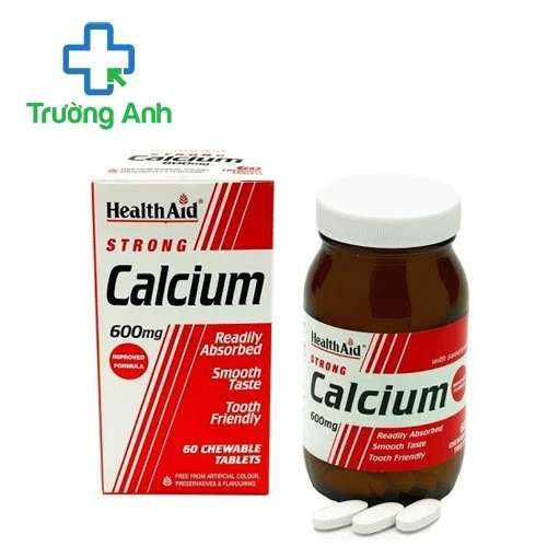 HealthAid Strong Calcium 600mg - Hỗ trợ bổ sung vitamin D3 và cacli