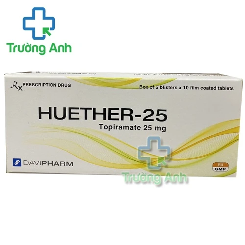 HUETHER-25 - Thuốc điều trị động kinh và co giật hiệu quả