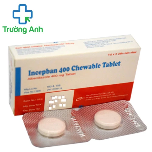 Incepban 400 Chewable Tablet - Thuốc tẩy giun hiệu quả của Bangladesh