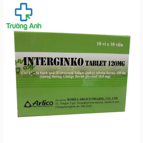Interginko tablet 120mg - Giúp cải thiện thần kinh hiệu quả của Hàn Quốc
