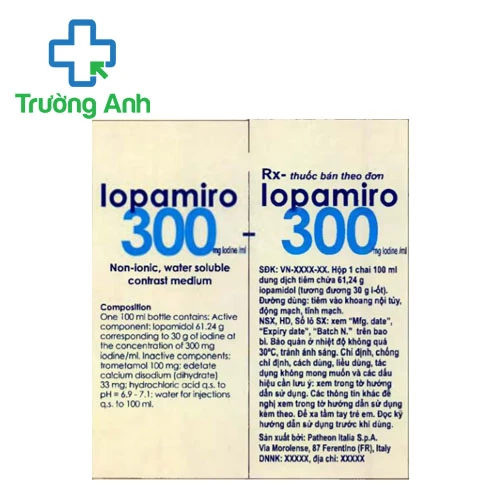 Iopamiro 300mg/ml (chai 100ml) - Thuốc cản quang hiệu quả của Ý