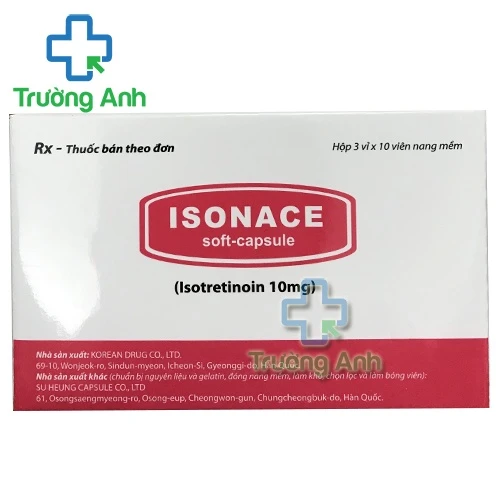 Isonace 10mg - Thuốc điều trị mụn trứng cá hiệu quả của Hàn Quốc