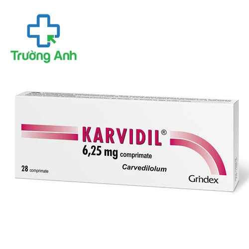 Karvidil 6.25mg Grindeks - Thuốc điều trị tăng huyết áp hiệu quả