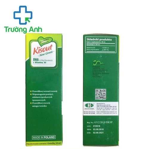 Kisout new green - Giúp bổ sung DHA và vitamin D3 hiệu quả của Ba Lan