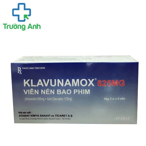 KLAVUNAMOX 625 mg - Thuốc kháng sinh hiệu quả Thỗ Nhĩ Kỳ