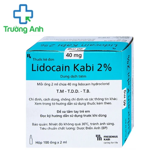 Lidocain Kabi 2% 2ml Fresenius Kabi - Thuốc gây mê, tê bề mặt hiệu quả