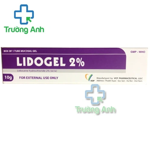 Lidogel 2% VCP 10g - Thuốc gây tê tại chỗ niêm mạc hiệu quả  