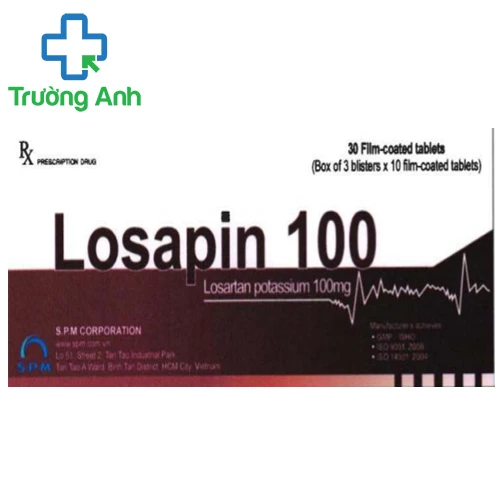 Losapin 100 - Thuốc điều trị tăng huyết áp và cao huyết áp hiệu quả