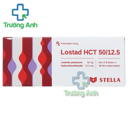 Lostad HCT 50/12.5 mg - Thuốc điều trị huyết áp cao hiệu quả
