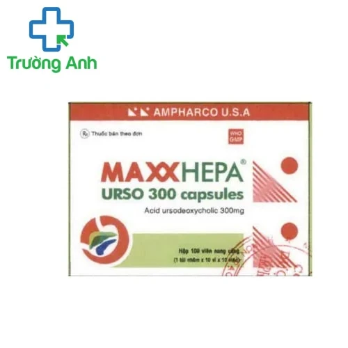 MAXXHEPA URSO 300mg - Thuốc điều trị sỏi mật, xơ gan hiệu quả của Ampharco USA