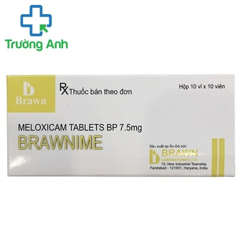 Meloxicam 7.5mg Brawn - Thuốc điều trị thoái hóa khớp của Ấn Độ