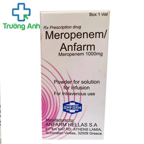 Meropenem Anfarm 1g - Thuốc điều trị nhiễm trùng hiệu quả của Hy Lạp