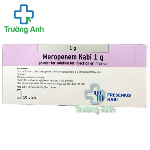 Meropenem Kabi 1g - Thuốc điều trị nhiễm khuẩn hiệu quả của Italy
