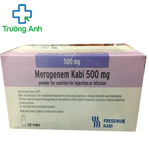Meropenem Kabi 500mg - Thuốc điều trị nhiễm khuẩn hiệu quả của Italy