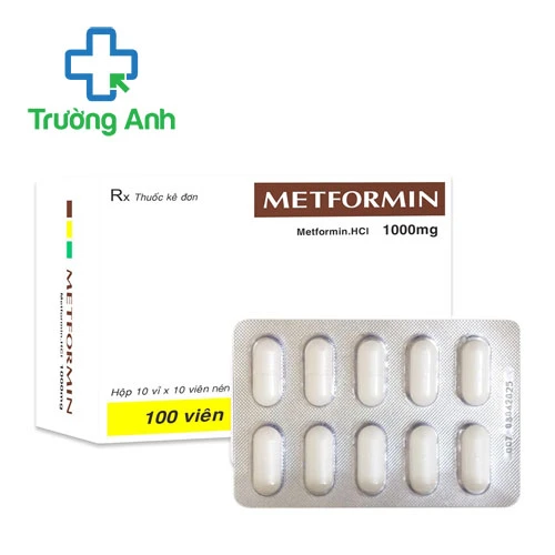 Metformin 1000mg TV.Pharma - Thuốc điều trị đái tháo đường
