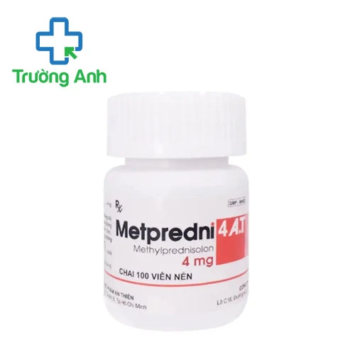 Metpredni 4 A.T (Chai 100 viên) - Thuốc chống viêm và giảm miễn dịch
