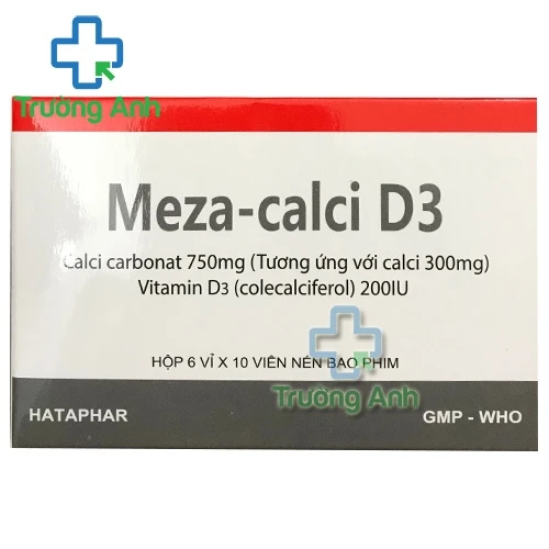 Meza-Calci D3 - Giúp bổ sung cập nhật Canxi và Vitamin D của Hataphar