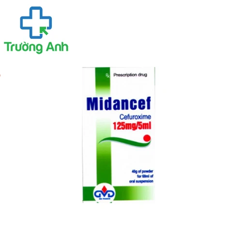 Midancef 125mg/5ml - Giúp điều trị nhiễm khuẩn hiệu quả