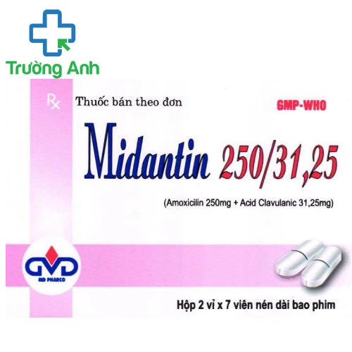 Midantin 250/31,25 MD Pharco (viên) - Thuốc điều trị nhiễm khuẩn hiệu quả