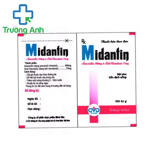 Midantin 300/75 - Thuốc điều trị nhiễm khuẩn của MDPharco