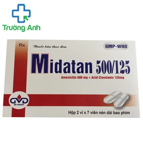 Midatan 500/125 - Thuốc điều trị nhiễm khuẩn của MDPharco