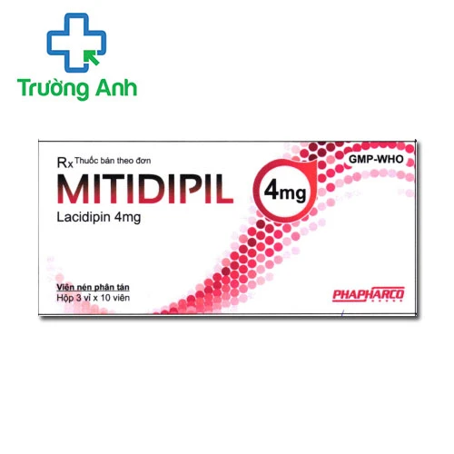 MITIDIPIL 4MG - Thuốc làm giãn tiểu động mạch ngoại vi, giảm huyết áp của Phapharco