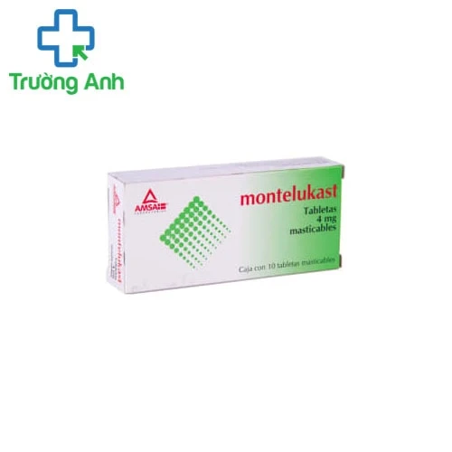 Montelukast 4mg AMSA - Thuốc điều trị bệnh hen suyễn hiệu quả