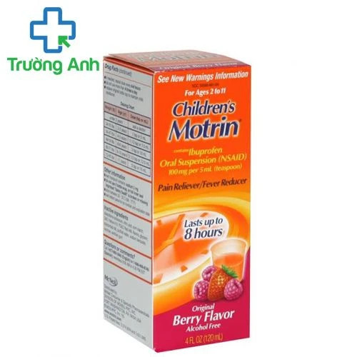 Motrin® Children Suspension vị dâu - Thuốc giảm đau, hạ sốt hiệu quả của Mỹ dành cho trẻ