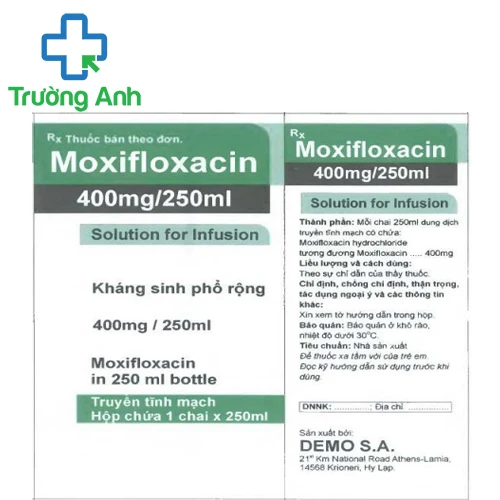 Moxifloxacin 400mg/250ml Solution for Infusion Demo S.A - Thuốc điều trị nhiễm khuẩn