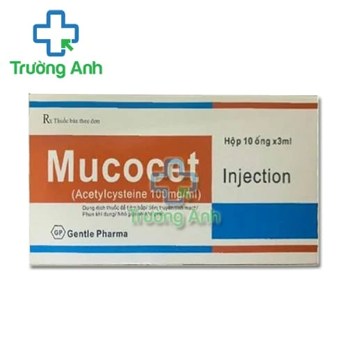 Mucocet Injection 100mg/ml Gentle Pharma - Thuốc tiêu nhầy, giải độc hiệu quả