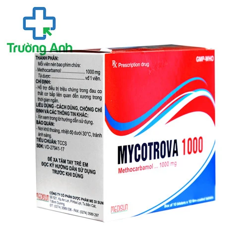 Mycotrova 1000 - Thuốc điều trị đau lưng cấp tính, đau do gãy xương