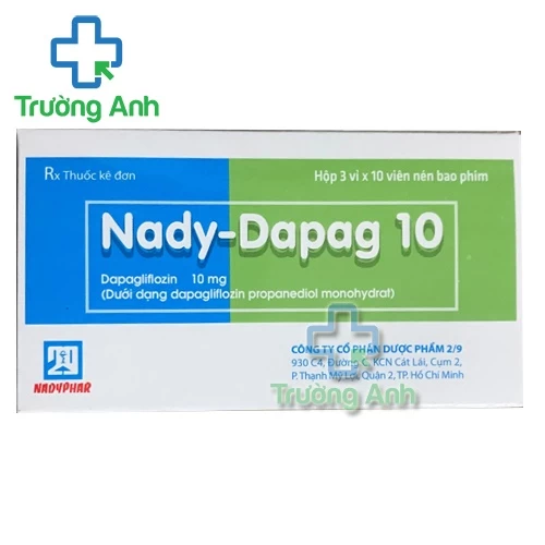 Nady-Dapag 10 Nadyphar - Thuốc điều trị đái tháo đường tuýp 2