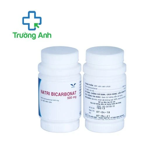 Natri bicarbonat 500mg Bidiphar - Thuốc điều trị nhiễm toan chuyển hóa hiệu quả