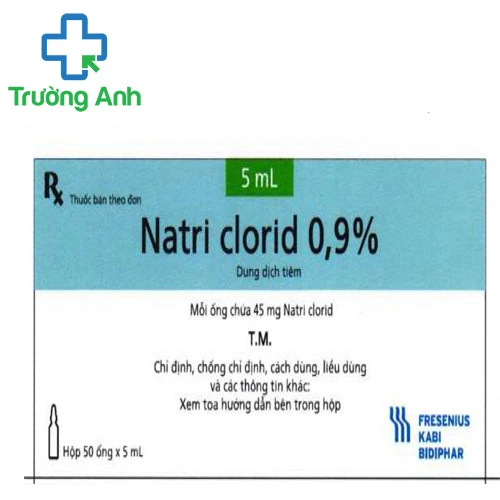 Natri Clorid 0,9% Fresenius Kabi 5ml - Dung môi pha tiêm truyền