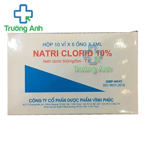 Natri clorid 500mg/5ml Vinphaco - Điều trị mất nước và điện giải
